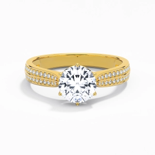 1.50ct Moissanite Engagement Ring 14K Gold