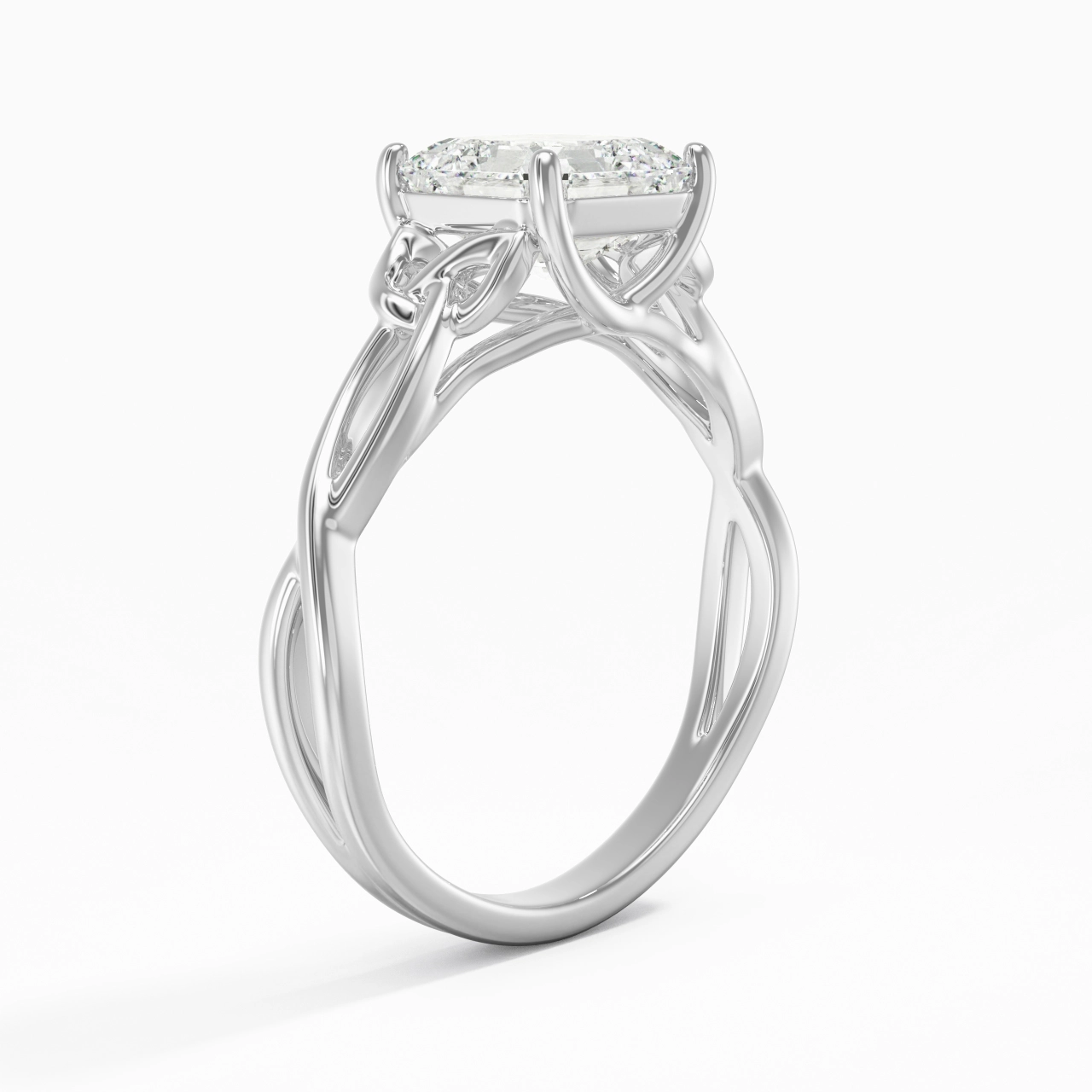 Celtic Knot Solitaire Engagement Ring 2.00ct Moissanite