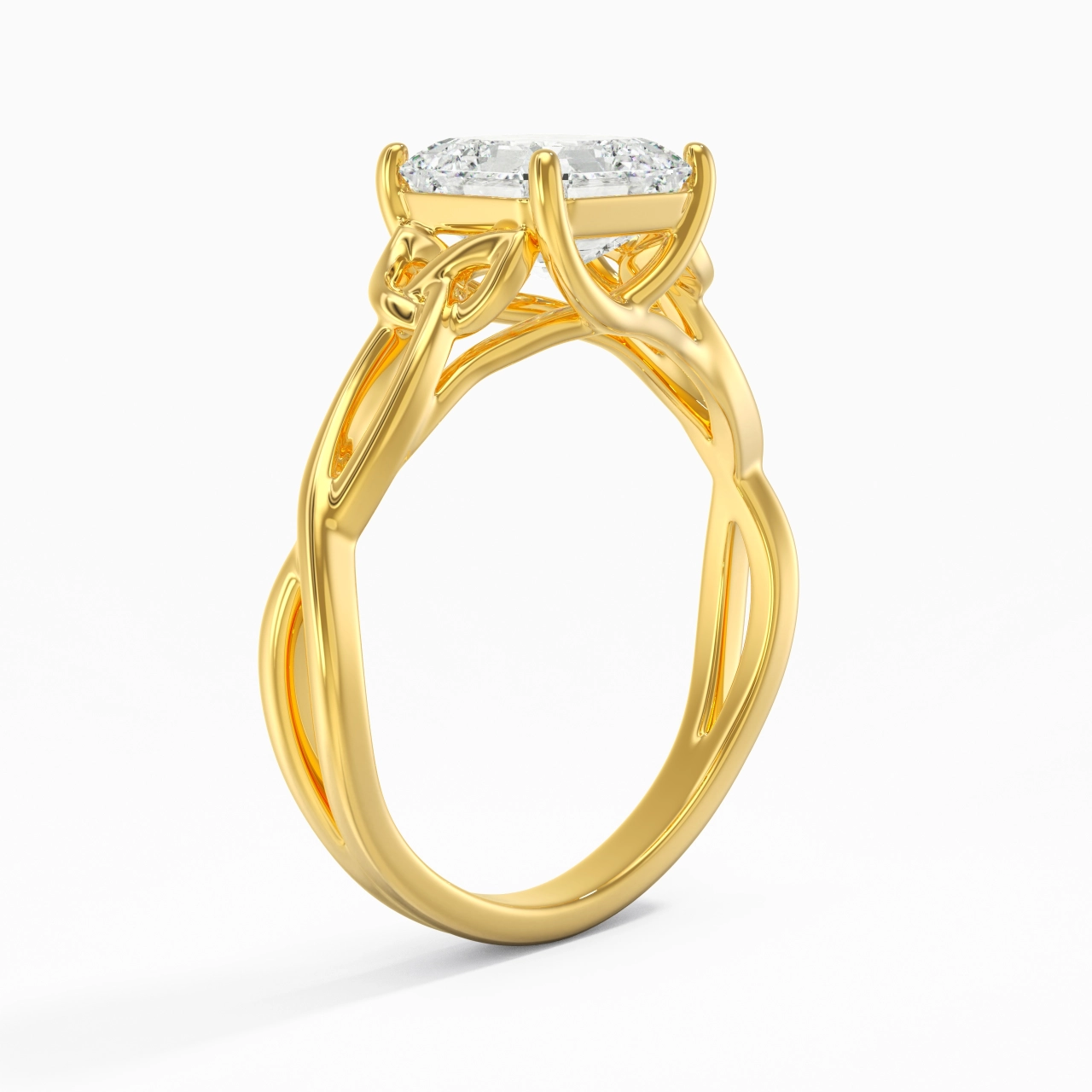 Celtic Knot Solitaire Engagement Ring 2.00ct Moissanite