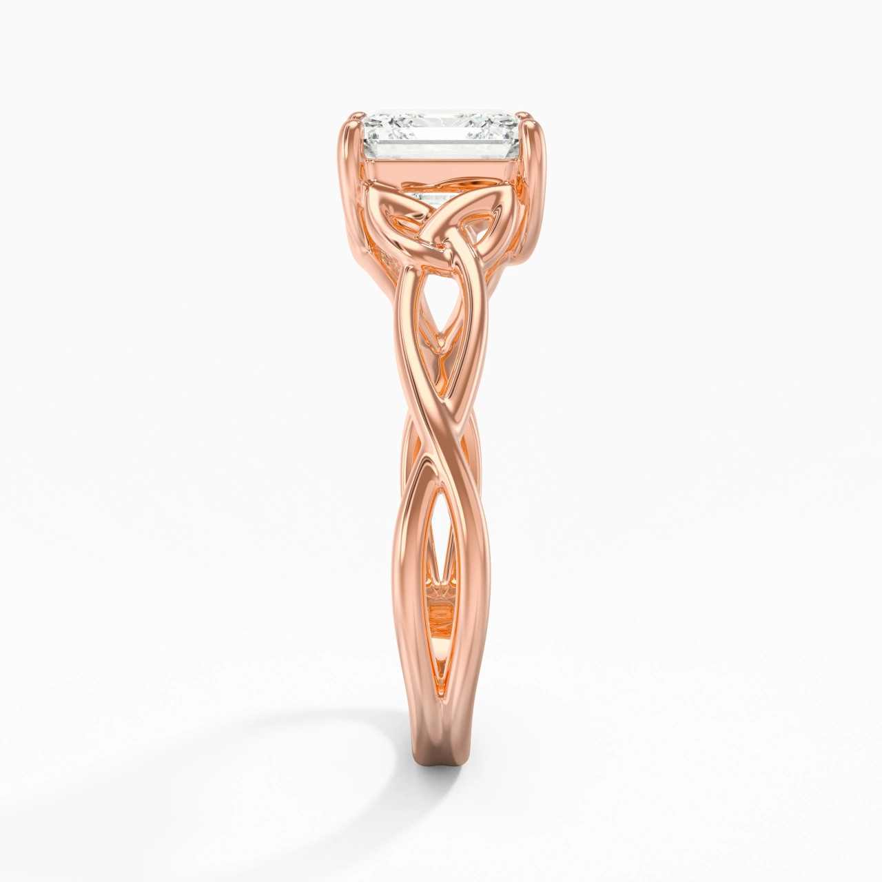 Celtic Knot Solitaire Engagement Ring 2.00ct Moissanite