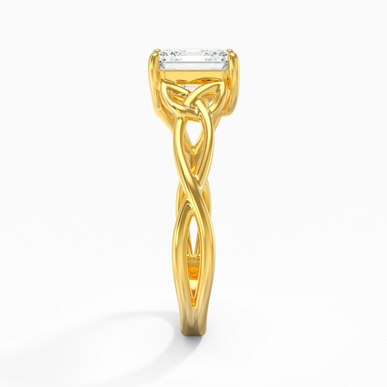 Celtic Knot Solitaire Engagement Ring 2.00ct Moissanite