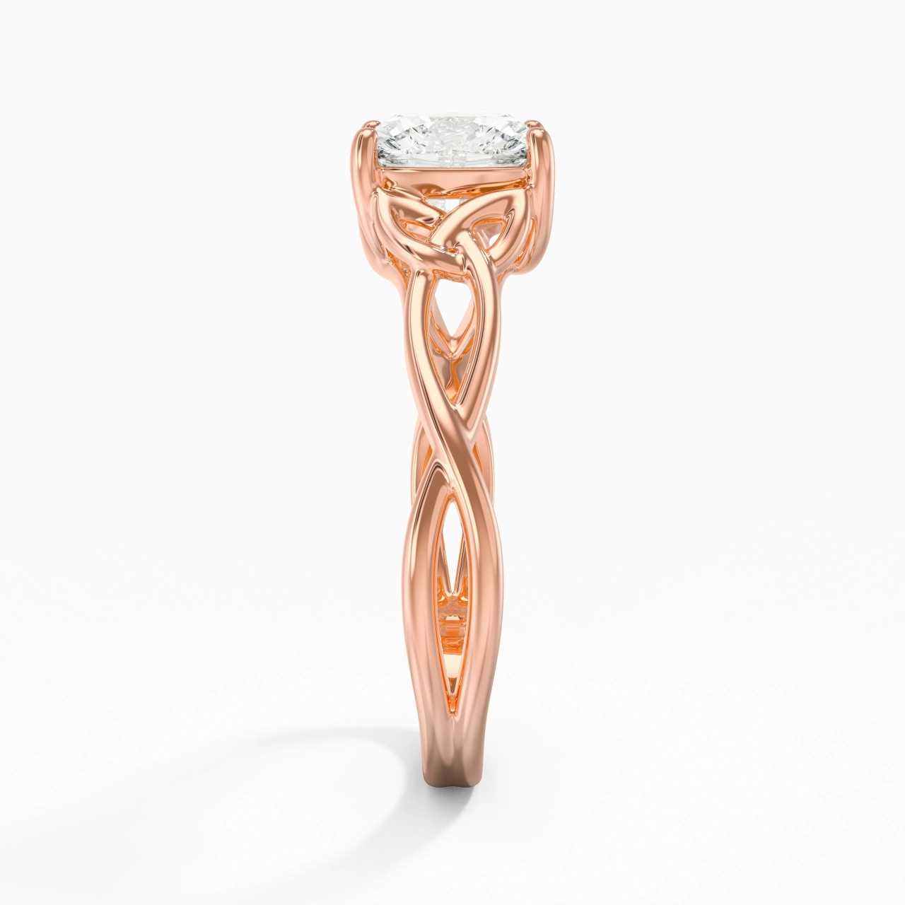Celtic Knot Solitaire Engagement Ring 2.00ct Moissanite