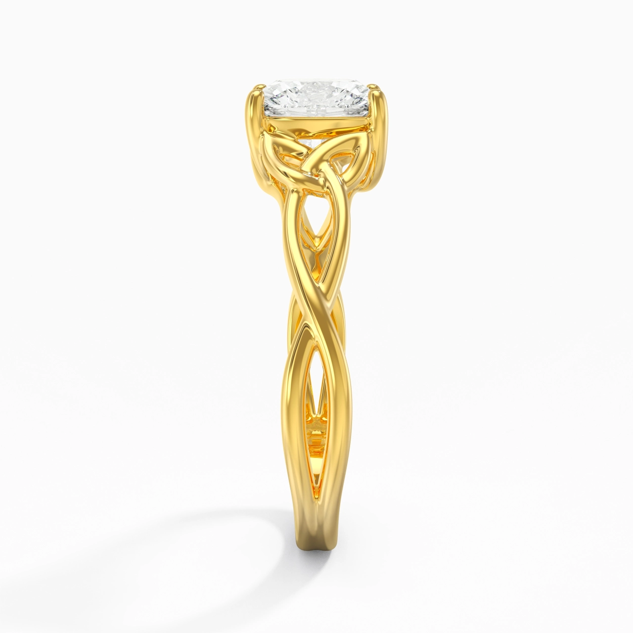 Celtic Knot Solitaire Engagement Ring 2.00ct Moissanite