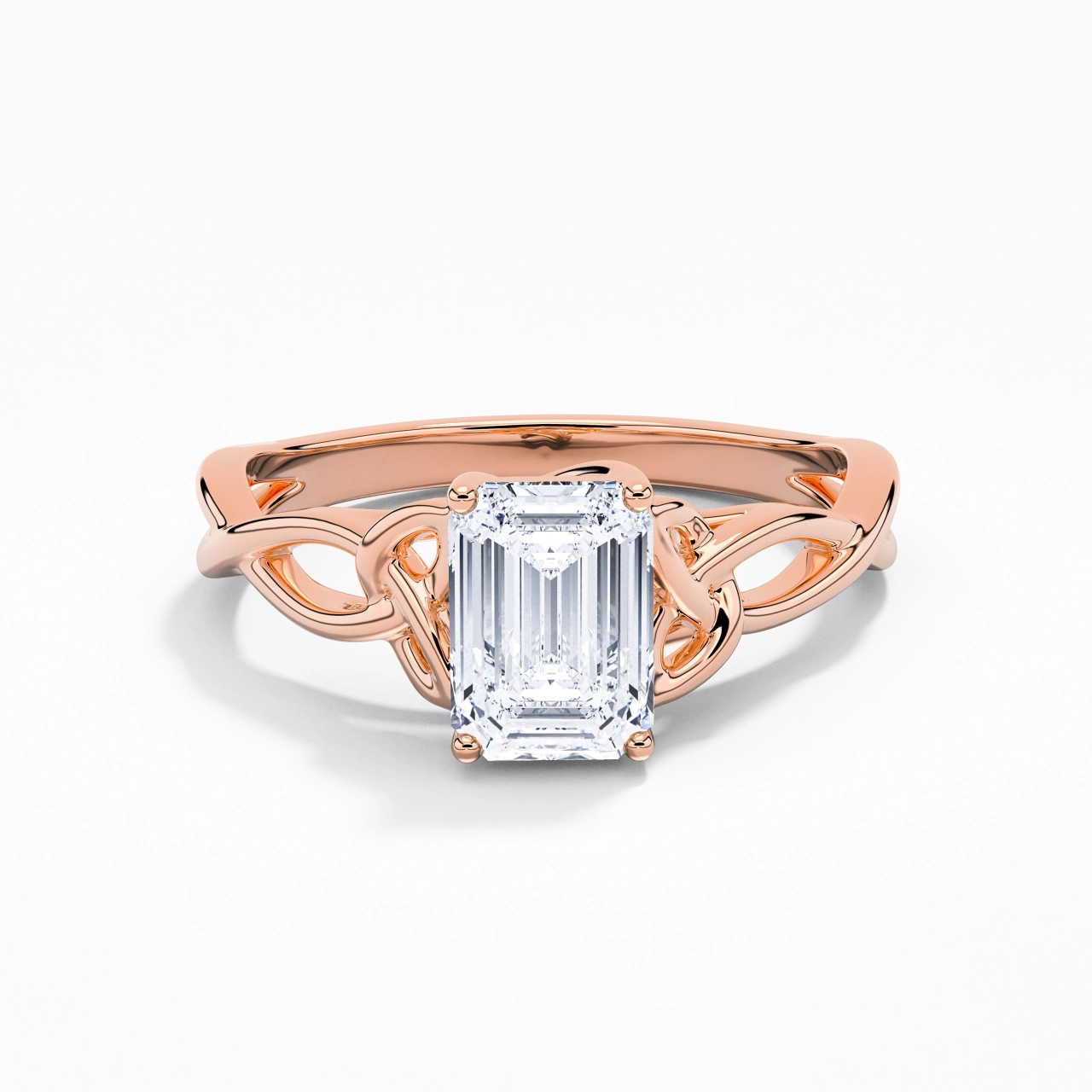 Argent sterling 925 Moissanite Bague de fiançailles
