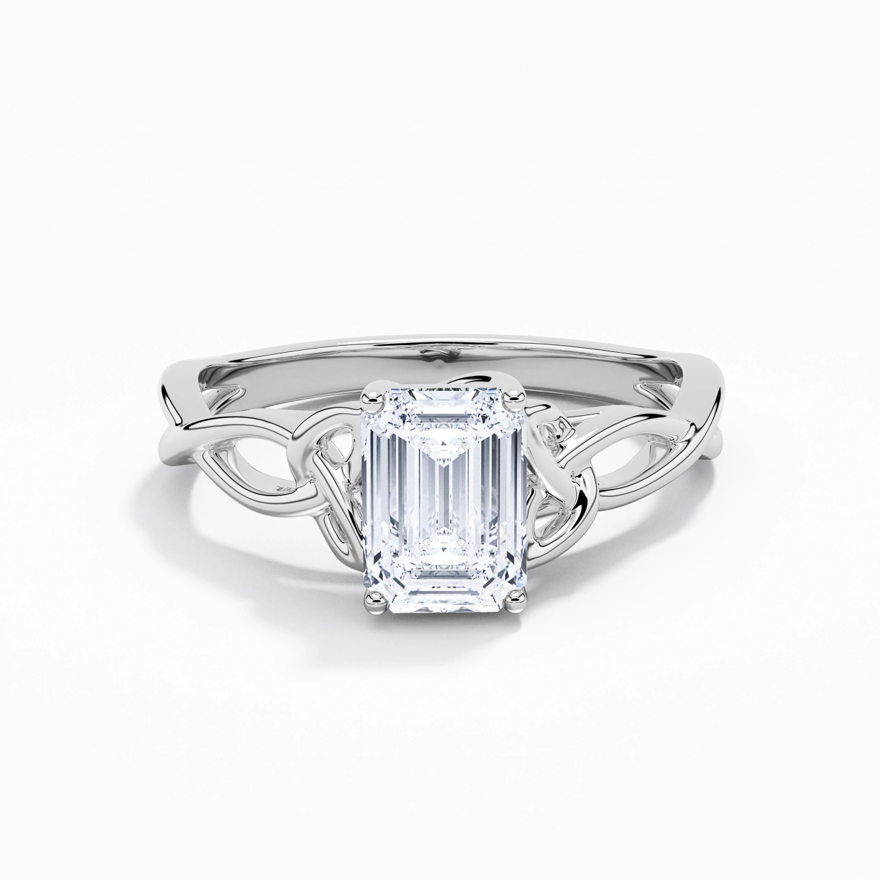 925 Sterling Silver Moissanite Engagement Ring