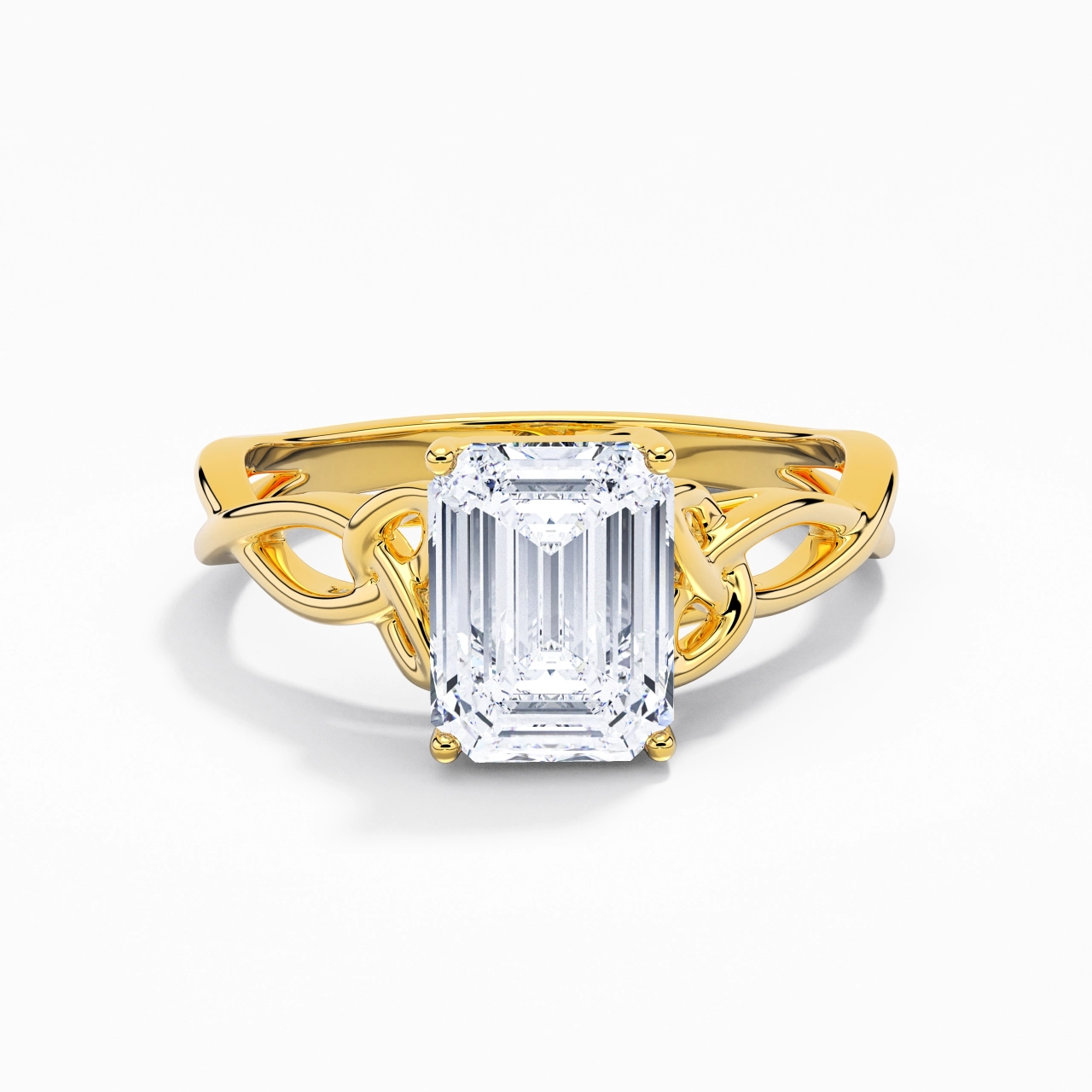 925 Sterling Silver Moissanite Engagement Ring