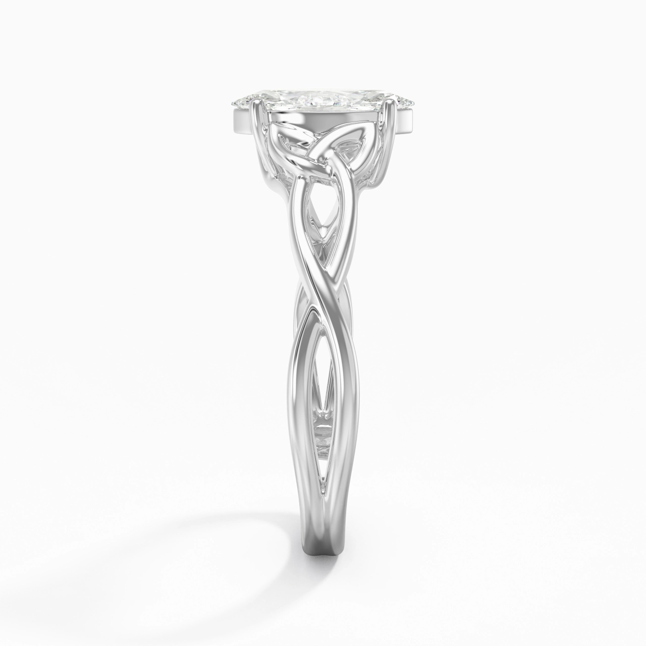 925 Sterling Silver Moissanite Engagement Ring