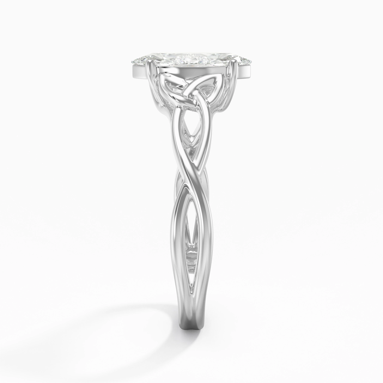 Celtic Knot Solitaire Engagement Ring 1.00ct Moissanite