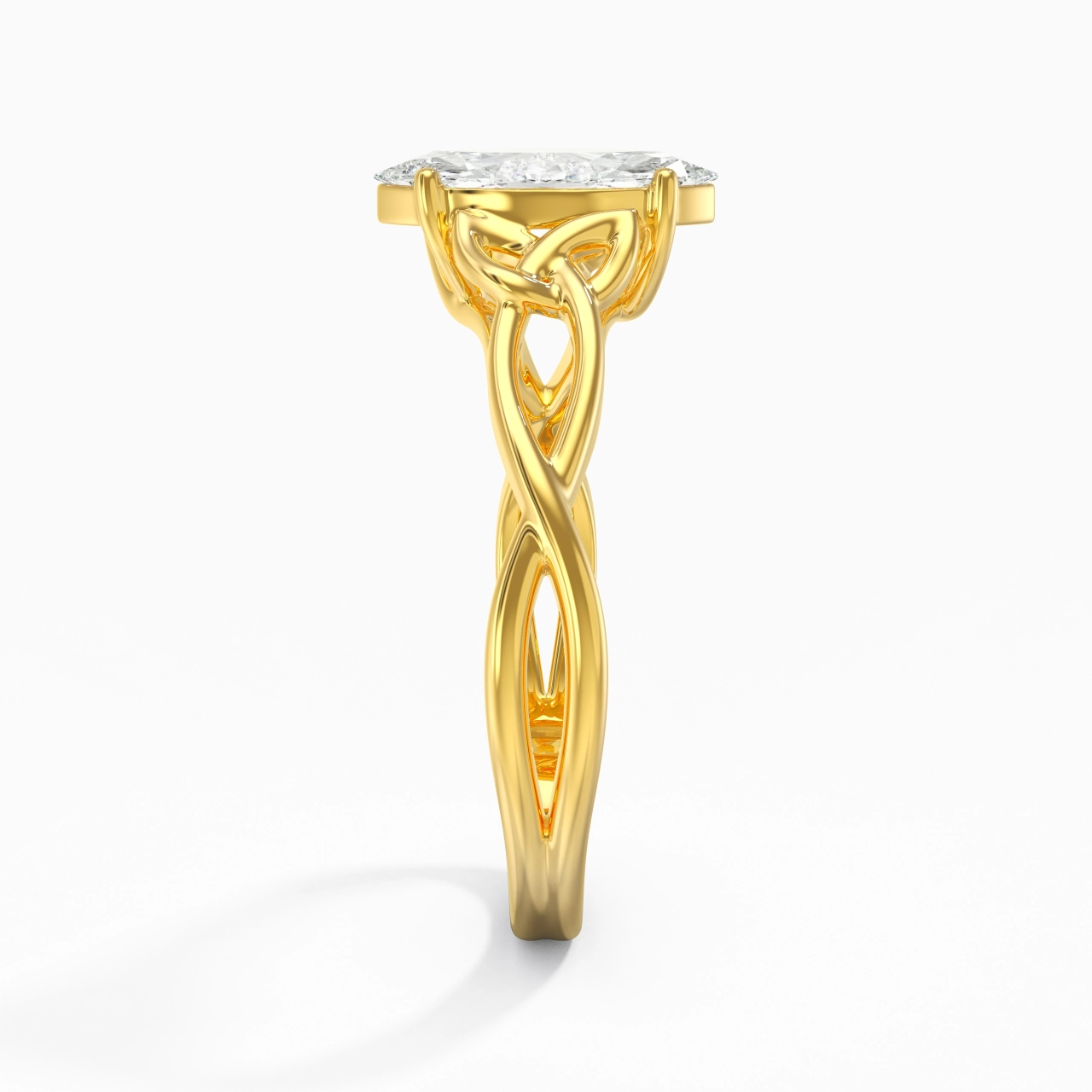 Celtic Knot Solitaire Engagement Ring 1.00ct Moissanite