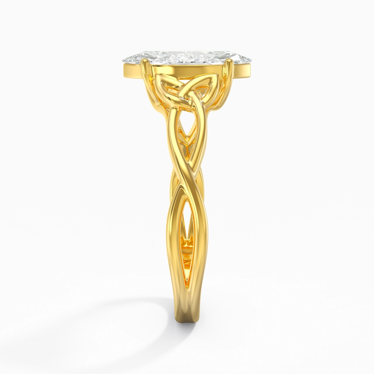Celtic Knot Solitaire Engagement Ring 2.00ct Moissanite