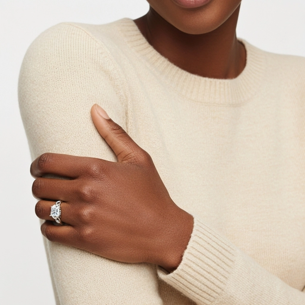 Noeud celtique Solitaire Bague de fiançailles 1.50ct Moissanite