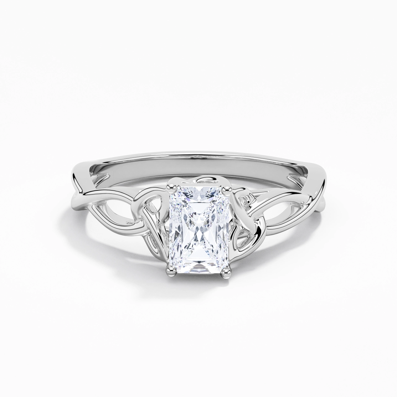 925 Sterling Silver Moissanite Engagement Ring