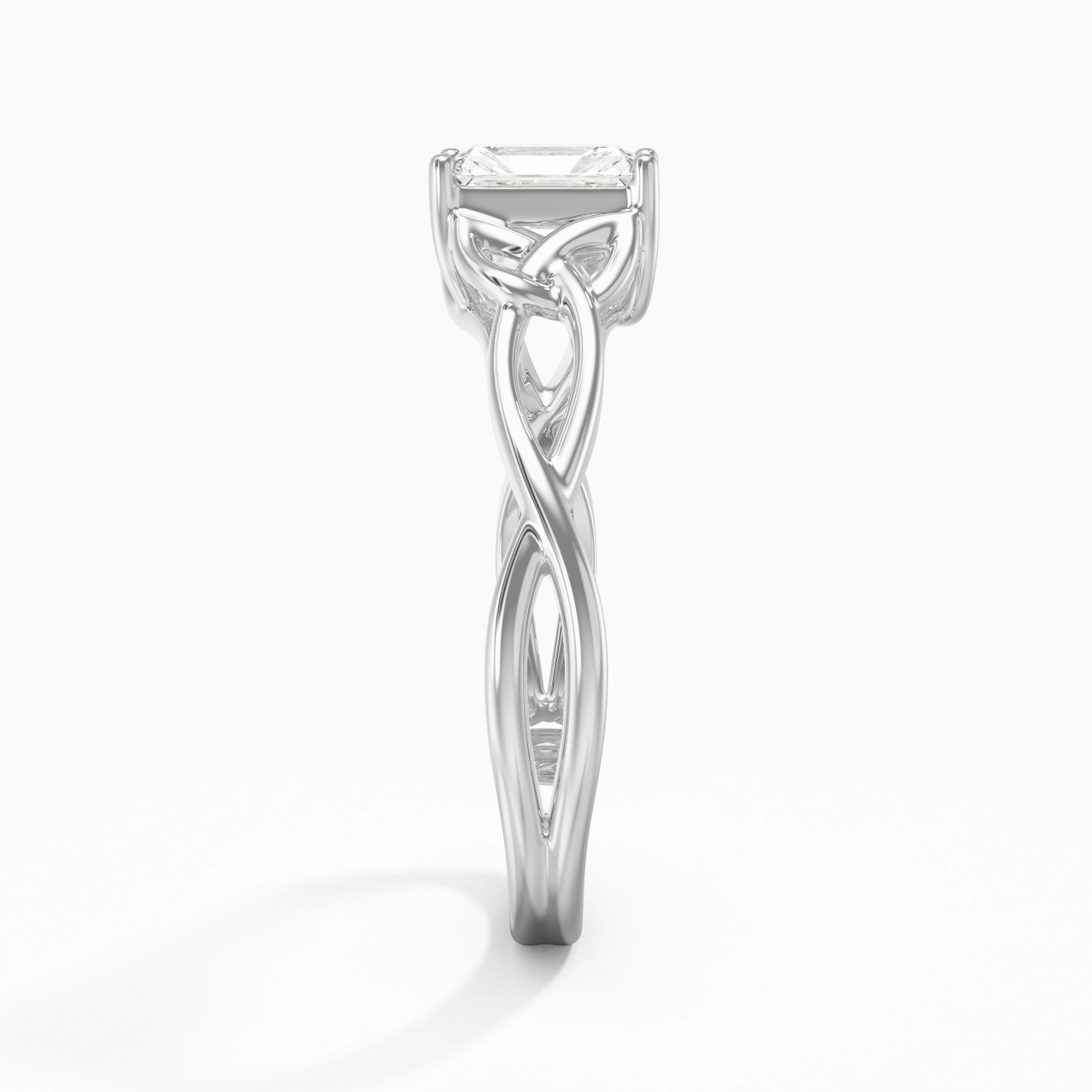 925 Sterling Silver Moissanite Engagement Ring