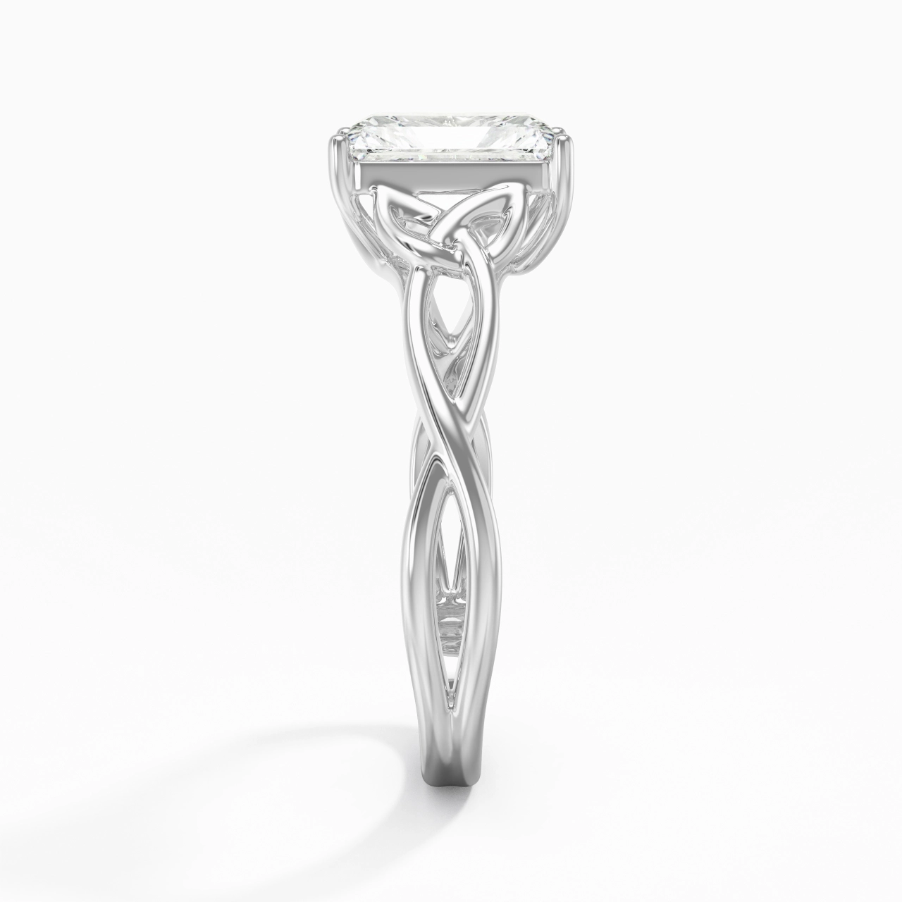 925 Sterling Silver Moissanite Engagement Ring