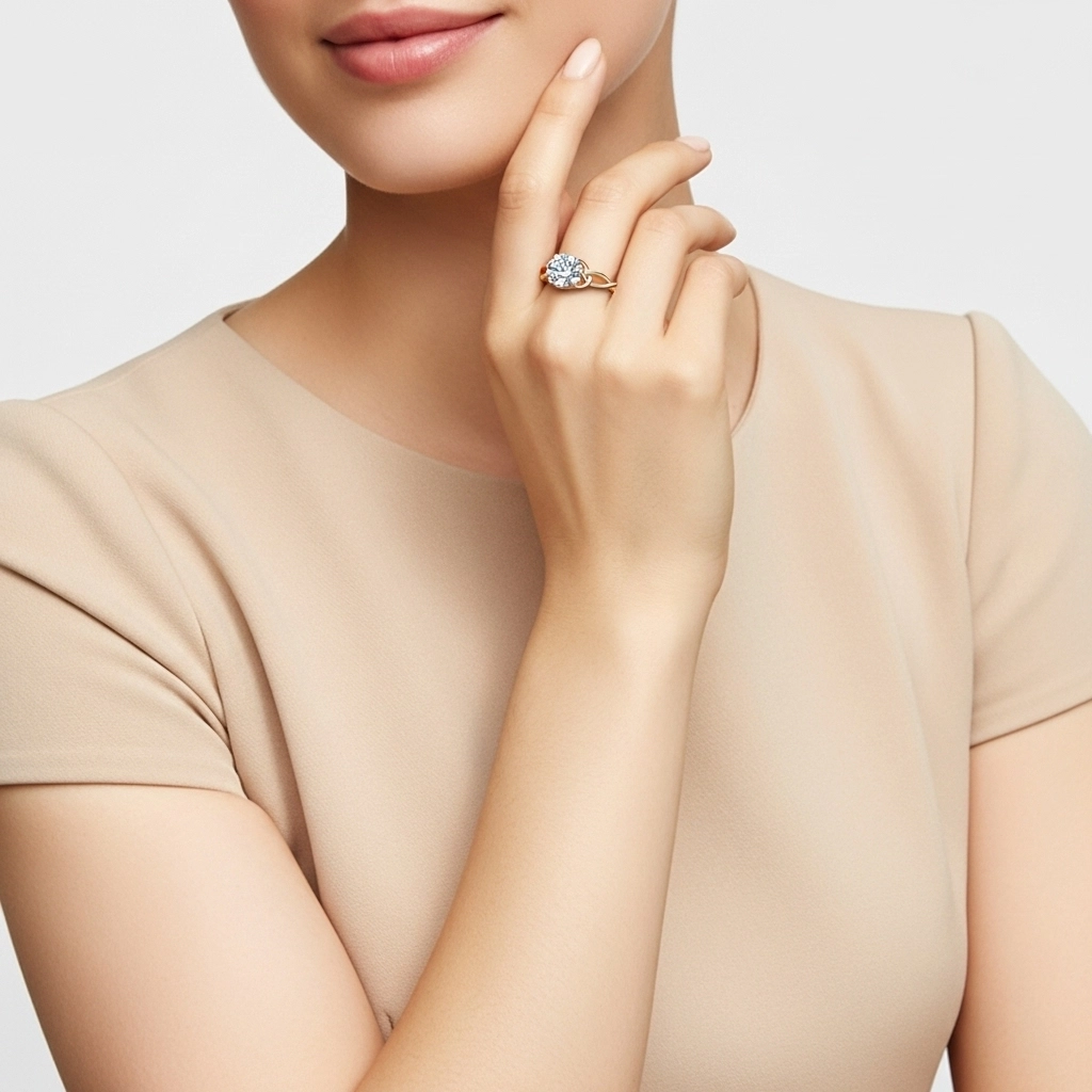 Celtic Knot Solitaire Engagement Ring 1.00ct Moissanite