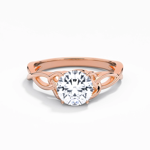 Celtic Knot Solitaire Engagement Ring 1.00ct Moissanite