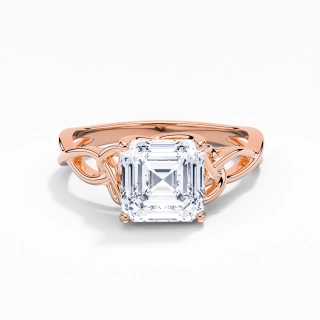 Celtic Knot Solitaire Engagement Ring 2.00ct Moissanite