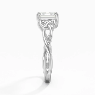 Celtic Knot Solitaire Engagement Ring 2.00ct Moissanite