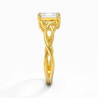 Celtic Knot Solitaire Engagement Ring 2.00ct Moissanite