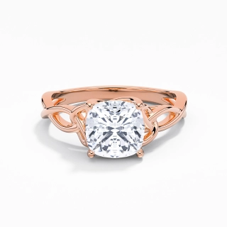 Celtic Knot Solitaire Engagement Ring 2.00ct Moissanite
