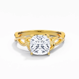 Celtic Knot Solitaire Engagement Ring 2.00ct Moissanite