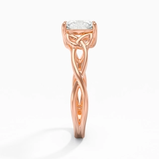 Celtic Knot Solitaire Engagement Ring 2.00ct Moissanite