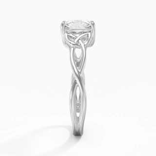 Celtic Knot Solitaire Engagement Ring 2.00ct Moissanite