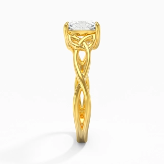 Celtic Knot Solitaire Engagement Ring 2.00ct Moissanite