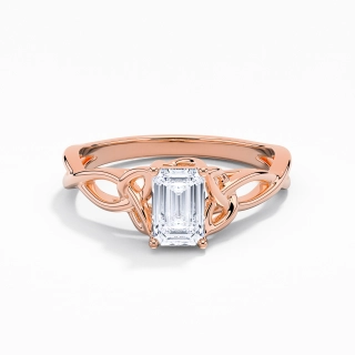 Argent sterling 925 Moissanite Bague de fiançailles