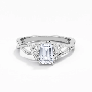 925 Sterling Silver Moissanite Engagement Ring