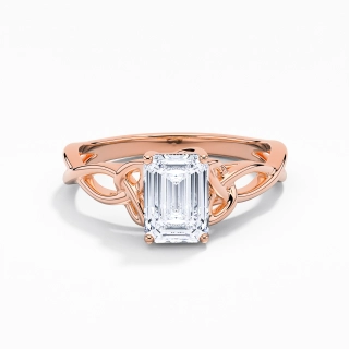 Argent sterling 925 Moissanite Bague de fiançailles