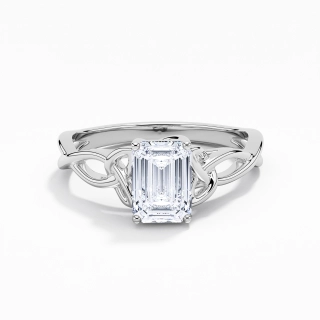 925 Sterling Silver Moissanite Engagement Ring
