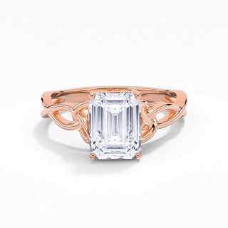 Argent sterling 925 Moissanite Bague de fiançailles