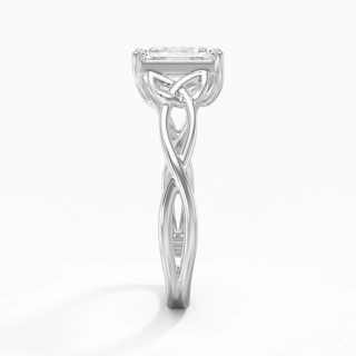 Argent sterling 925 Moissanite Bague de fiançailles
