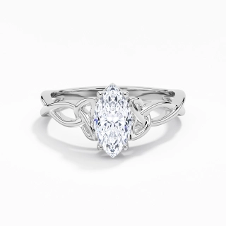 925 Sterling Silver Moissanite Engagement Ring
