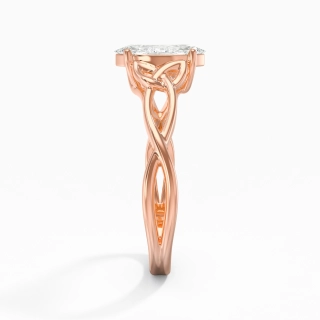 Noeud celtique Solitaire Bague de fiançailles 0.80ct Moissanite