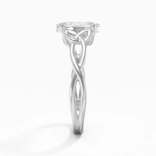 925 Sterling Silver Moissanite Engagement Ring