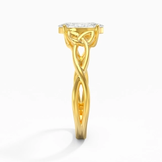 Celtic Knot Solitaire Engagement Ring 0.80ct Moissanite