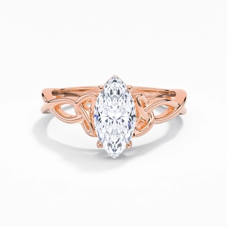 Noeud celtique Solitaire Bague de fiançailles 1.00ct Moissanite