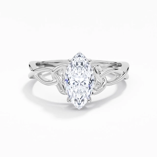 Celtic Knot Solitaire Engagement Ring 1.00ct Moissanite