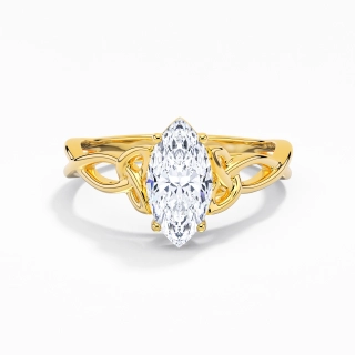 Celtic Knot Solitaire Engagement Ring 1.00ct Moissanite