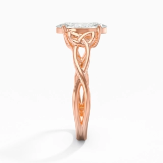 Noeud celtique Solitaire Bague de fiançailles 1.00ct Moissanite