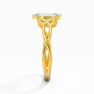 Celtic Knot Solitaire Engagement Ring 1.00ct Moissanite