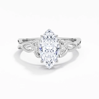 Celtic Knot Solitaire Engagement Ring 2.00ct Moissanite