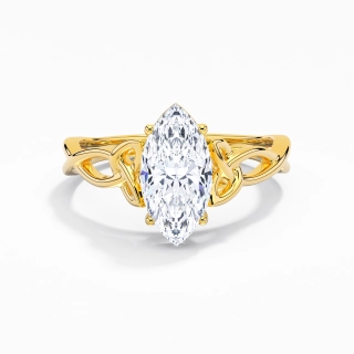 Celtic Knot Solitaire Engagement Ring 2.00ct Moissanite