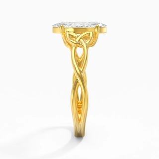 Celtic Knot Solitaire Engagement Ring 2.00ct Moissanite