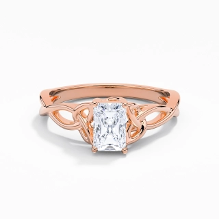 Argent sterling 925 Moissanite Bague de fiançailles