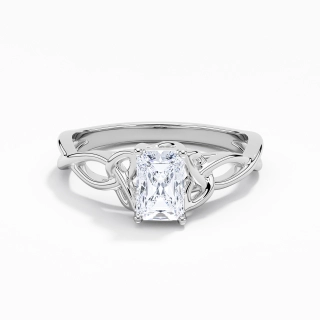 925 Sterling Silver Moissanite Engagement Ring
