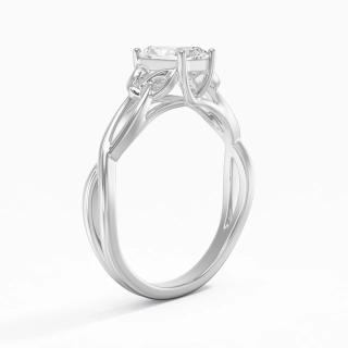 925 Sterling Silver Moissanite Engagement Ring