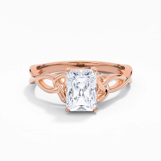 Argent sterling 925 Moissanite Bague de fiançailles